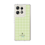スリムプロテクションケース［ Houndstooth Pattern Green with LANVIN en Bleu logo- ランバン 千鳥格子柄 グリーン ］