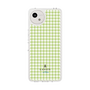 スリムプロテクションケース［ Houndstooth Pattern Green with LANVIN en Bleu logo- ランバン 千鳥格子柄 グリーン ］