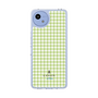 スリムプロテクションケース［ Houndstooth Pattern Green with LANVIN en Bleu logo- ランバン 千鳥格子柄 グリーン ］