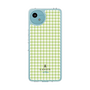 スリムプロテクションケース［ Houndstooth Pattern Green with LANVIN en Bleu logo- ランバン 千鳥格子柄 グリーン ］
