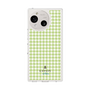 スリムプロテクションケース［ Houndstooth Pattern Green with LANVIN en Bleu logo- ランバン 千鳥格子柄 グリーン ］