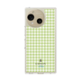 スリムプロテクションケース［ Houndstooth Pattern Green with LANVIN en Bleu logo- ランバン 千鳥格子柄 グリーン ］