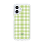 スリムプロテクションケース［ Houndstooth Pattern Green with LANVIN en Bleu logo- ランバン 千鳥格子柄 グリーン ］