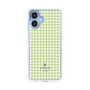 スリムプロテクションケース［ Houndstooth Pattern Green with LANVIN en Bleu logo- ランバン 千鳥格子柄 グリーン ］