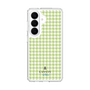 スリムプロテクションケース［ Houndstooth Pattern Green with LANVIN en Bleu logo- ランバン 千鳥格子柄 グリーン ］