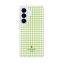 スリムプロテクションケース［ Houndstooth Pattern Green with LANVIN en Bleu logo- ランバン 千鳥格子柄 グリーン ］
