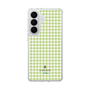 スリムプロテクションケース［ Houndstooth Pattern Green with LANVIN en Bleu logo- ランバン 千鳥格子柄 グリーン ］