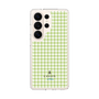 スリムプロテクションケース［ Houndstooth Pattern Green with LANVIN en Bleu logo- ランバン 千鳥格子柄 グリーン ］