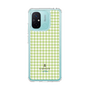 スリムプロテクションケース［ Houndstooth Pattern Green with LANVIN en Bleu logo- ランバン 千鳥格子柄 グリーン ］
