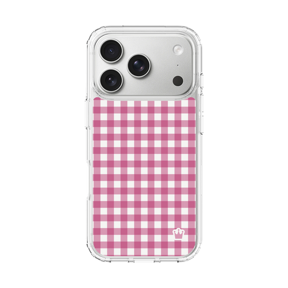 スリムプロテクションケース［ Checkered Pink - ギンガムチェック ピンク ］