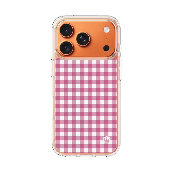 スリムプロテクションケース［ Checkered Pink - ギンガムチェック ピンク ］