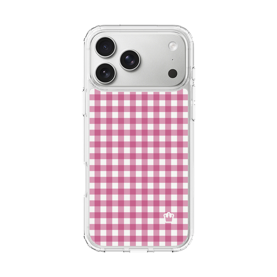 スリムプロテクションケース［ Checkered Pink - ギンガムチェック ピンク ］