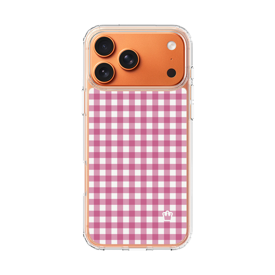 スリムプロテクションケース［ Checkered Pink - ギンガムチェック ピンク ］