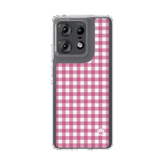 スリムプロテクションケース［ Checkered Pink - ギンガムチェック ピンク ］