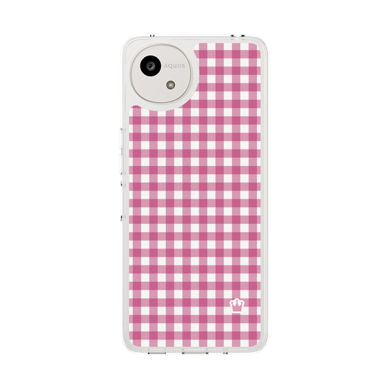 スリムプロテクションケース［ Checkered Pink - ギンガムチェック ピンク ］