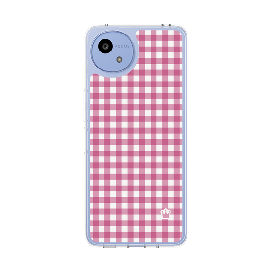 スリムプロテクションケース［ Checkered Pink - ギンガムチェック ピンク ］