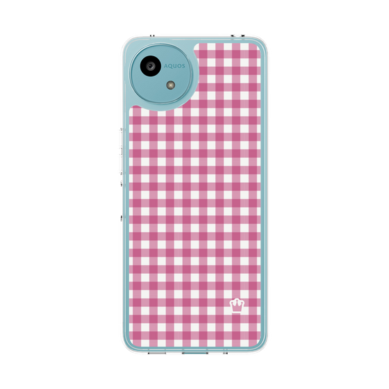 スリムプロテクションケース［ Checkered Pink - ギンガムチェック ピンク ］