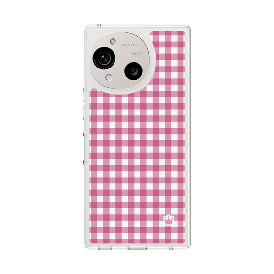 スリムプロテクションケース［ Checkered Pink - ギンガムチェック ピンク ］