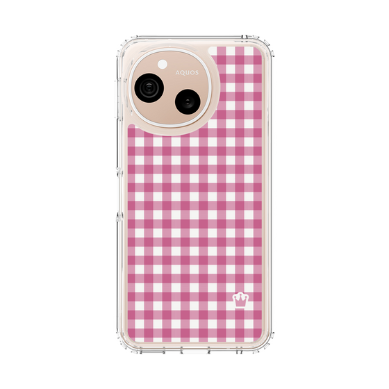 スリムプロテクションケース［ Checkered Pink - ギンガムチェック ピンク ］