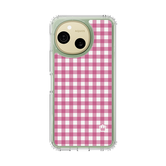 スリムプロテクションケース［ Checkered Pink - ギンガムチェック ピンク ］