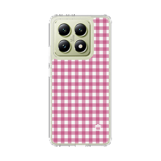 スリムプロテクションケース［ Checkered Pink - ギンガムチェック ピンク ］