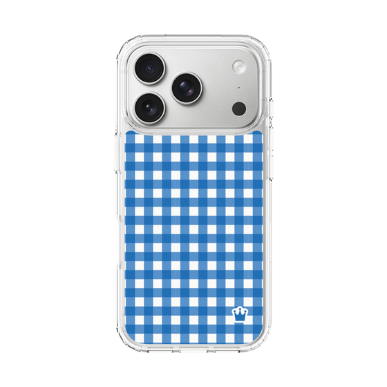 スリムプロテクションケース［ Checkered Blue - ギンガムチェック ブルー ］