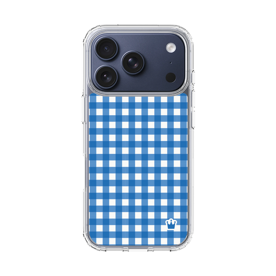 スリムプロテクションケース［ Checkered Blue - ギンガムチェック ブルー ］