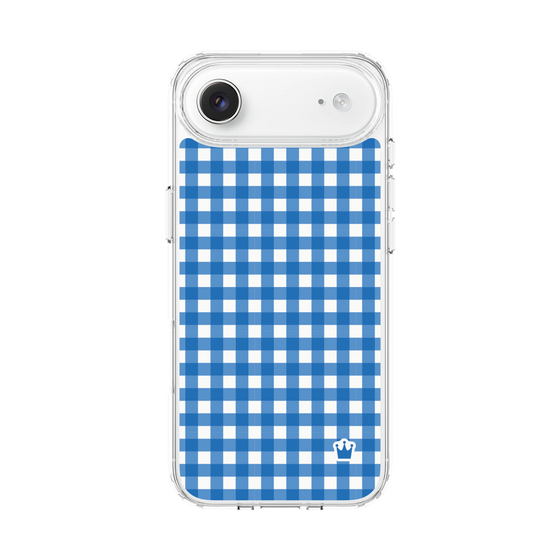 スリムプロテクションケース［ Checkered Blue - ギンガムチェック ブルー ］