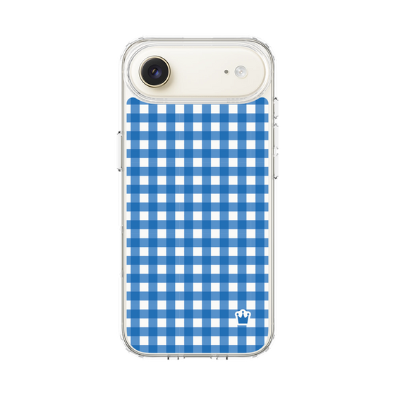スリムプロテクションケース［ Checkered Blue - ギンガムチェック ブルー ］