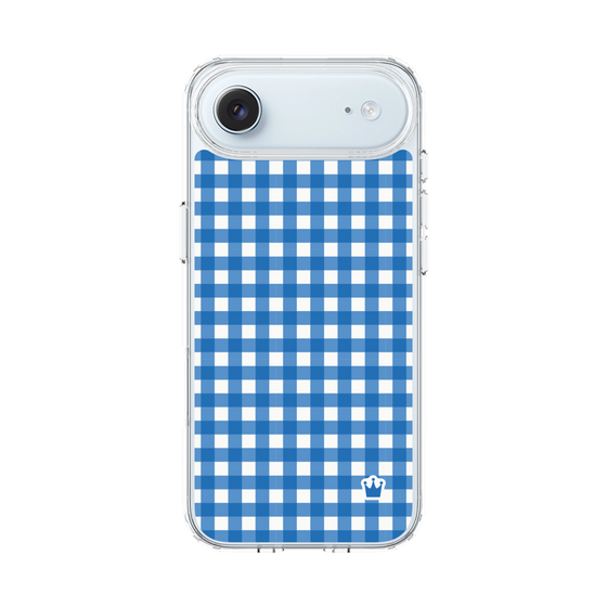 スリムプロテクションケース［ Checkered Blue - ギンガムチェック ブルー ］