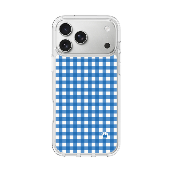 スリムプロテクションケース［ Checkered Blue - ギンガムチェック ブルー ］