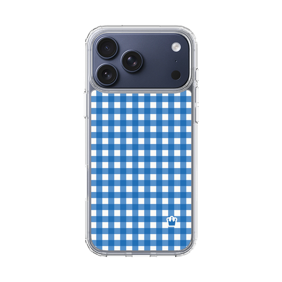 スリムプロテクションケース［ Checkered Blue - ギンガムチェック ブルー ］
