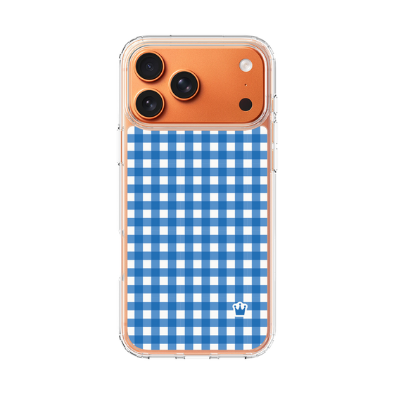 スリムプロテクションケース［ Checkered Blue - ギンガムチェック ブルー ］