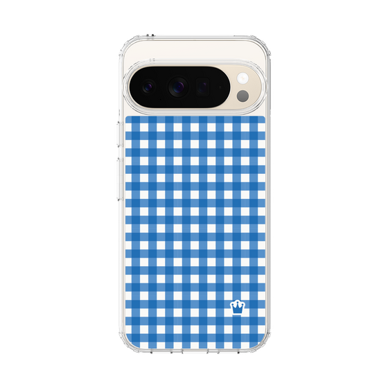 スリムプロテクションケース［ Checkered Blue - ギンガムチェック ブルー ］