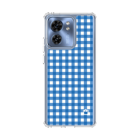スリムプロテクションケース［ Checkered Blue - ギンガムチェック ブルー ］