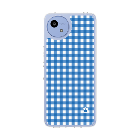 スリムプロテクションケース［ Checkered Blue - ギンガムチェック ブルー ］