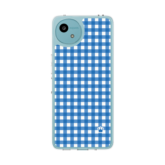 スリムプロテクションケース［ Checkered Blue - ギンガムチェック ブルー ］