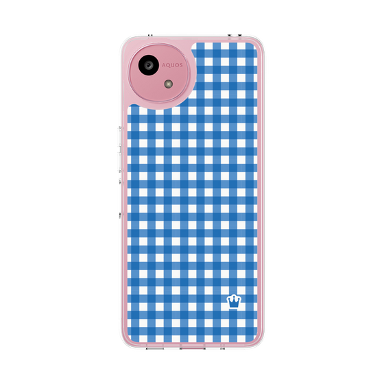 スリムプロテクションケース［ Checkered Blue - ギンガムチェック ブルー ］