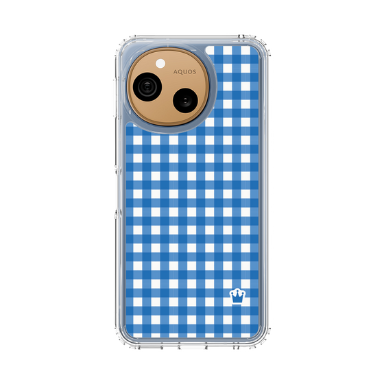スリムプロテクションケース［ Checkered Blue - ギンガムチェック ブルー ］