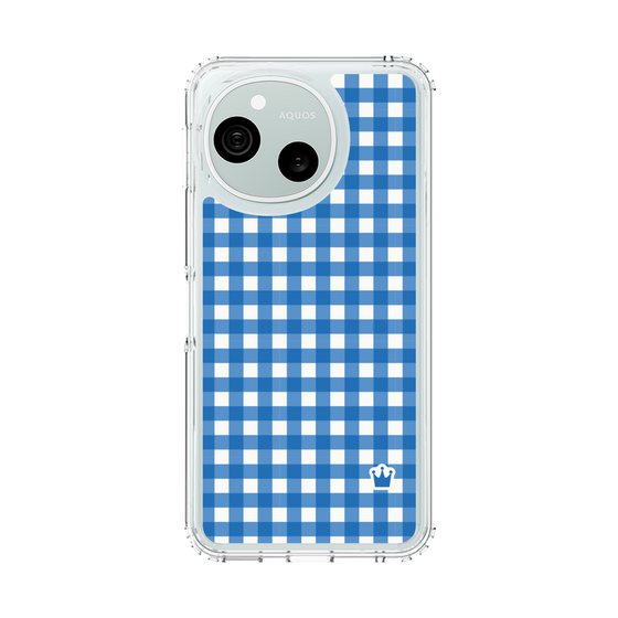 スリムプロテクションケース［ Checkered Blue - ギンガムチェック ブルー ］