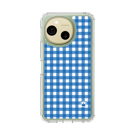 スリムプロテクションケース［ Checkered Blue - ギンガムチェック ブルー ］