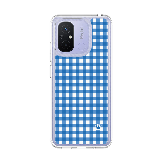 スリムプロテクションケース［ Checkered Blue - ギンガムチェック ブルー ］