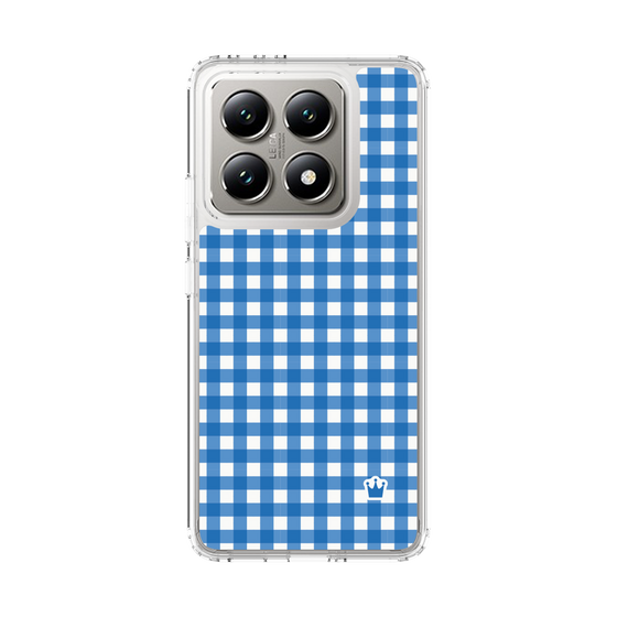 スリムプロテクションケース［ Checkered Blue - ギンガムチェック ブルー ］