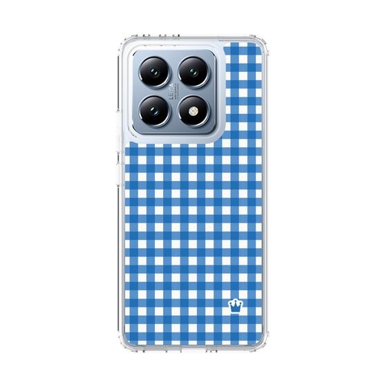 スリムプロテクションケース［ Checkered Blue - ギンガムチェック ブルー ］