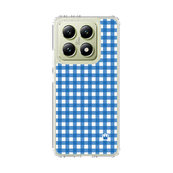 スリムプロテクションケース［ Checkered Blue - ギンガムチェック ブルー ］