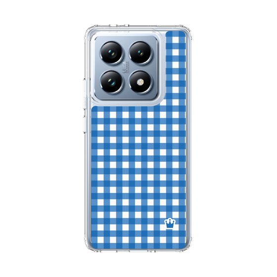 スリムプロテクションケース［ Checkered Blue - ギンガムチェック ブルー ］