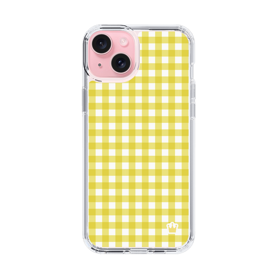 スリムプロテクションケース［ Checkered Yellow - ギンガムチェック イエロー ］