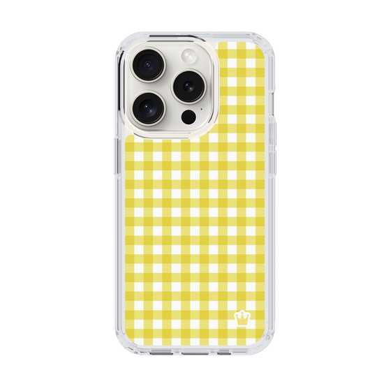 スリムプロテクションケース［ Checkered Yellow - ギンガムチェック イエロー ］