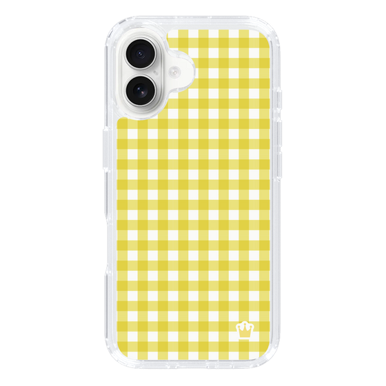 スリムプロテクションケース［ Checkered Yellow - ギンガムチェック イエロー ］