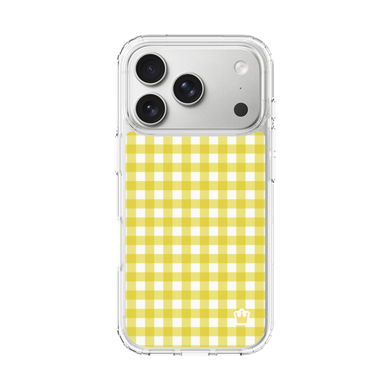 スリムプロテクションケース［ Checkered Yellow - ギンガムチェック イエロー ］